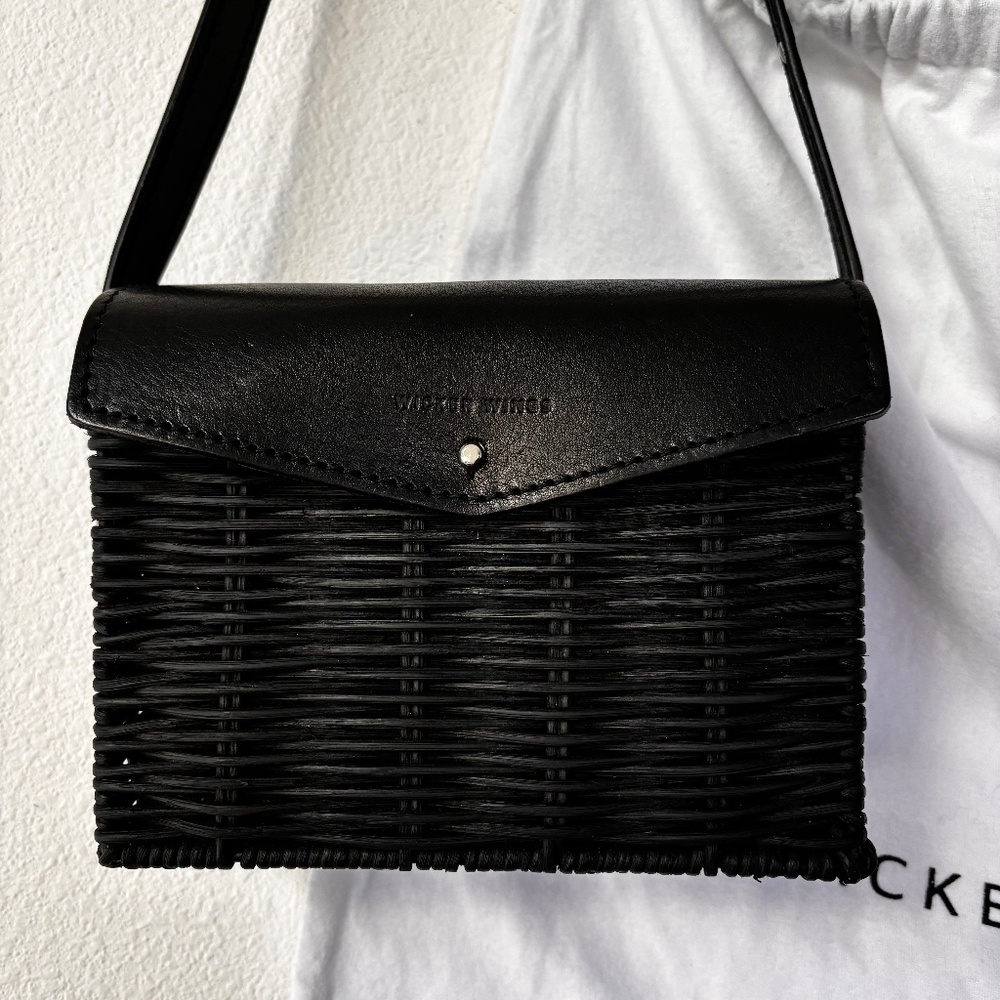 WICKER WINGS Mini Shou Leather Trim Bag